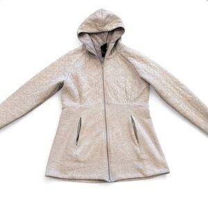 The North Face Women's Quilted Hooded Jacket - Light Heathered Gray Size Large